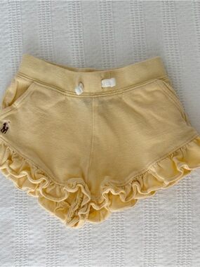Yellow Ruffle Girls Shorts